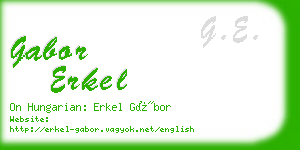 gabor erkel business card